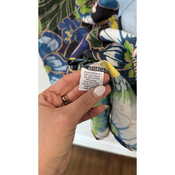 Johnny Was Ciro boho dress in Pullover Linen Dress Cover Up Blue Size Small 1787 - Picture 8 of 14